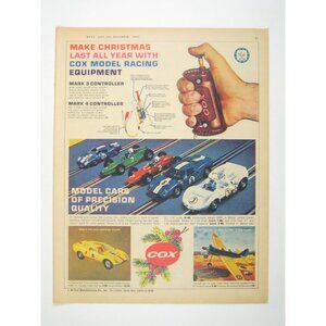 Cox Model Racing Equipment Advertisement 1965 Make Christmas Last All Year